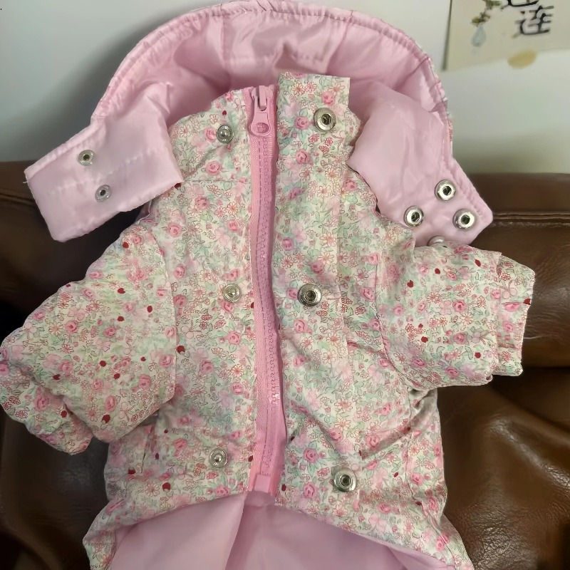 秋冬犬服、綿服、ペット用花柄綿服 - Winter Clothing For Dogs のレビューと価格