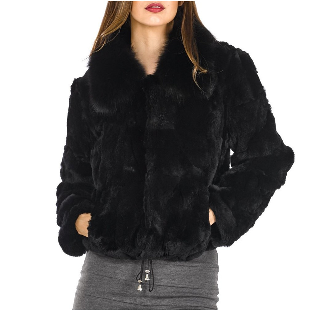 女性のための本物のウサギの毛皮のコート,豪華なラニ,冬のジャ - Winter Clothing Offer のレビューと価格
