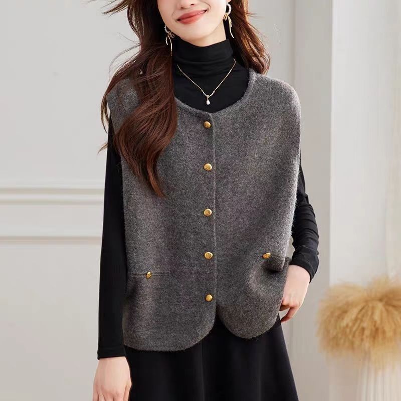 レディースニットベスト無地ファッション衣料2025冬ベスト新 - Winter Clothing Offer のレビューと価格