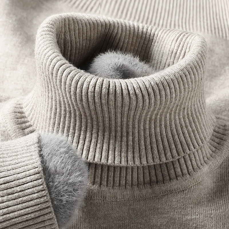 スウェットウェアメンズ抗ピリング高品質ニットタートルネックセ - Winter Clothing Trends のレビューと価格